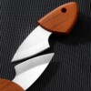Nożyk przenośny drewniana rękojeść etui brelok do kluczy poręczny kemping - miniatura 6