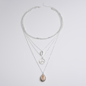 Naszyjnik choker celebrytka długa boho srebrny 27 - miniatura 5