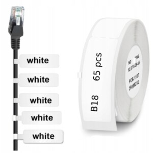 Niimbot etykiety naklejki do b18 n1 białe do kabli
