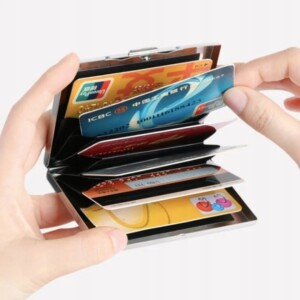 Etui na karty metalowe portfel na karty z blokadą rfid card holder - miniatura 2