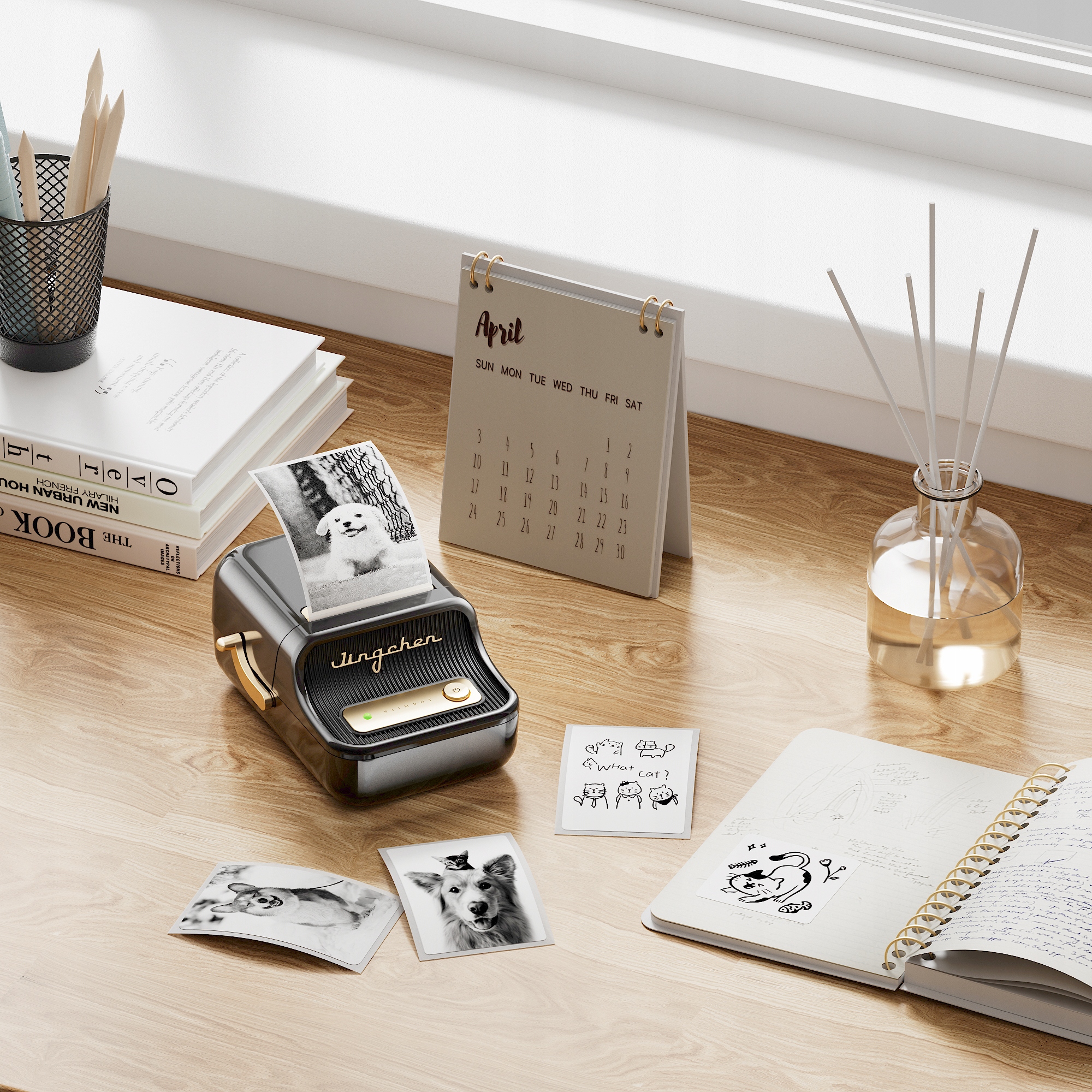 Niimbot drukarka termiczna naklejki bluetooth b21pro czarna 300dpi 2 kolory - zdjęcie 5