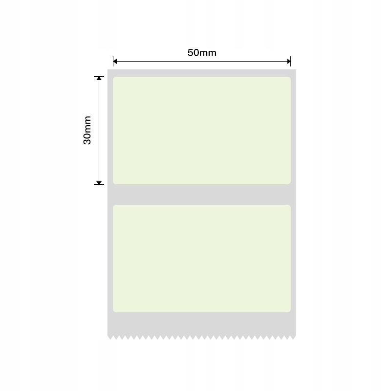Niimbot etykiety naklejki 50*30mm zielone 230szt do b21/b3s/b1 oryginalne - obrazek 2