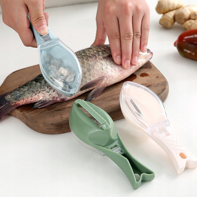 Skrobaczka do ryb z pojemnikiem na łuski ekspresowa wygodna obieraczka karp - obrazek 11