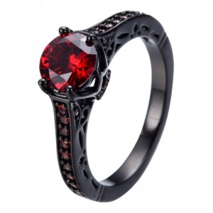 Obrączka pierścionek zaręczynowy gothic 316l r.17