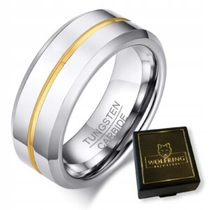 Pierścień obrączka z wolframu wolfring eu19 us09 - miniatura 1