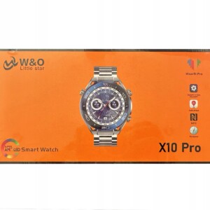 Smartwatch x10 pro metalowy menu pl rozmowy nfc 1.55" hd amoled android ios