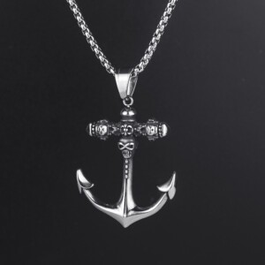 Naszyjnik srebrny rybak marynarz kotwica 313 - miniatura 9