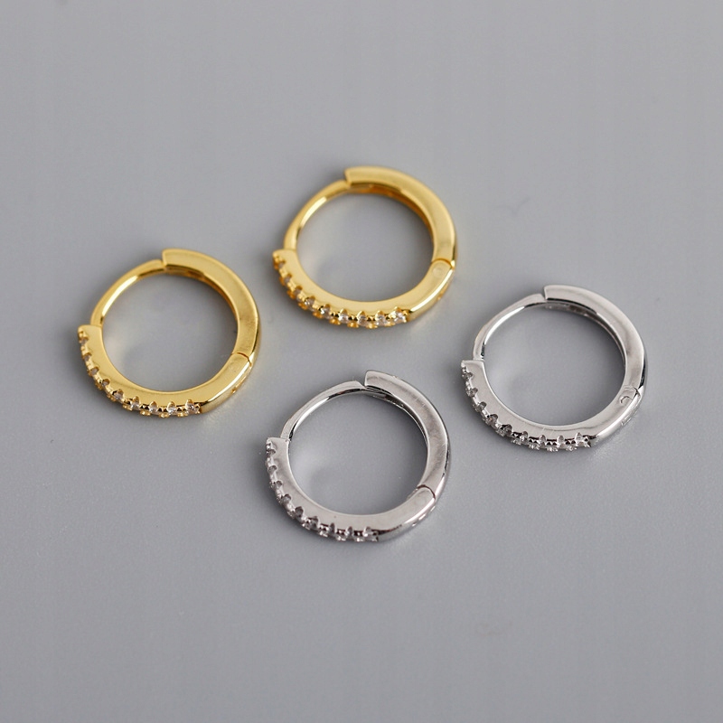 Kolczyki miedziane modne klasyczne k02 złote - obrazek 4