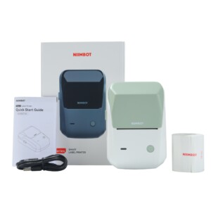 Niimbot b1 drukarka termiczna naklejki bluetooth zielono biała nowa +rolka