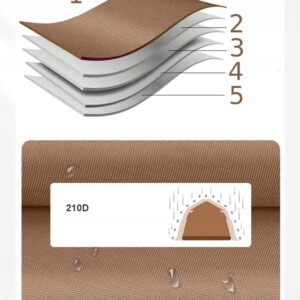 Namiot kempingowy rodzinny camping wodoodporny 7 osobowy 380x260x200 cm - miniatura 10