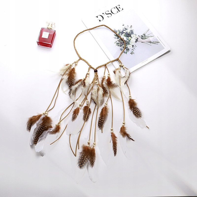 Pióropusz indiański opaska do włosów piórka a5 - obrazek 4