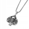 Naszyjnik srebrny łańcuszek pik czaszka karty 353 - miniatura 2