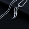 Naszyjnik srebrny łańcuszek pazur drapieżnik 345 - miniatura 13