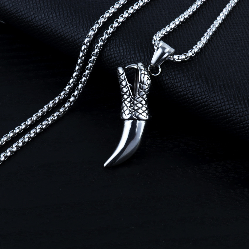 Naszyjnik srebrny łańcuszek pazur drapieżnik 345 - obrazek 13