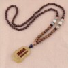 Naszyjnik drewniany nepal buddyjski mala amulet koraliki handmade tybet - miniatura 2