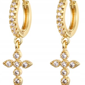 Kolczyki miedziane modne klasyczne k03 złote