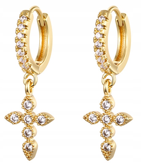 Kolczyki miedziane modne klasyczne k03 złote