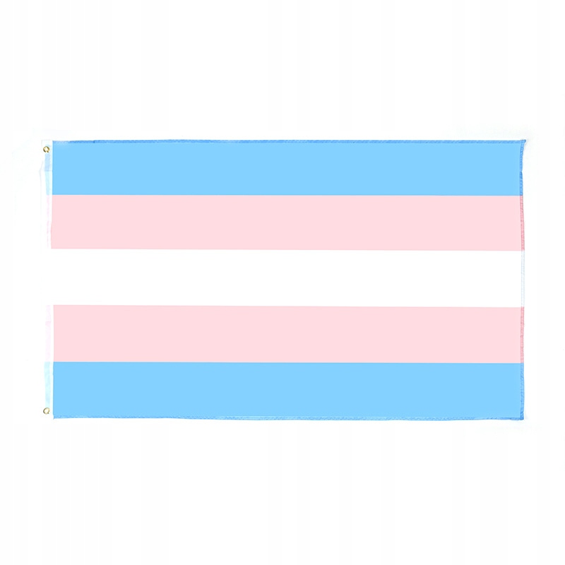 Flaga tęczowa lgbt duża 90x150cm traspłciowość f3 - obrazek 4