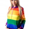 Bluza tęczowa lgbt tęcza z kapturem poliestrowa xl - miniatura 1