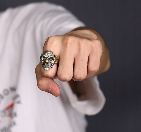 Pierścień sygnet obrączka stal clown klaun 398 - obrazek 4