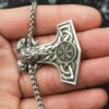 Naszyjnik młot thora valknut kompas baran 126 - miniatura 2