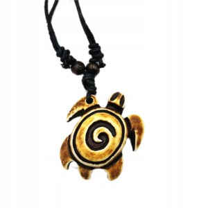 Naszyjnik żółw morski zawieszka kite windsurfing rzemyk żółwik casual h