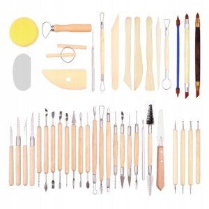 Zestaw narzędzi rzeźbiarskich glina gips 42szt xxl