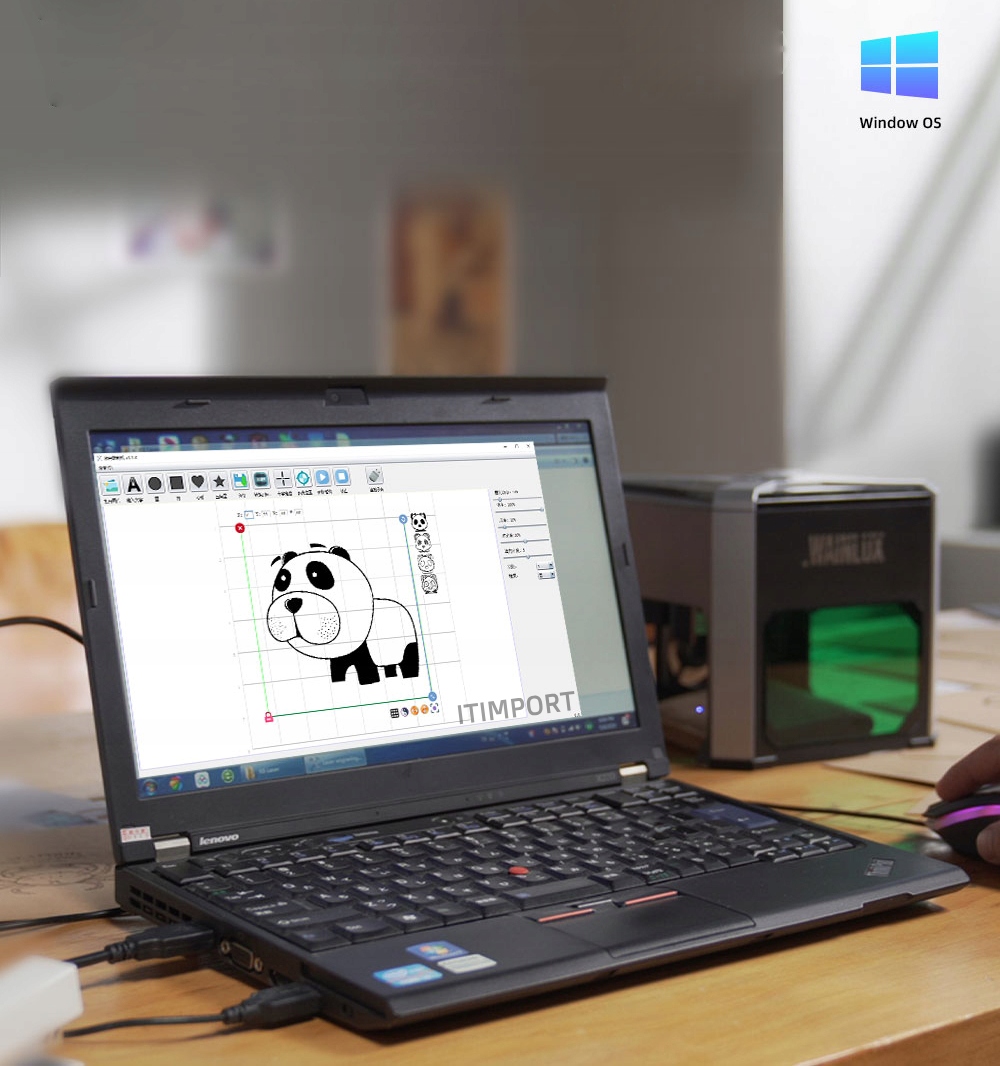 Grawer laserowy 3w drewno plastik papier skóra bluetooth k6 usb ios android - obrazek 8