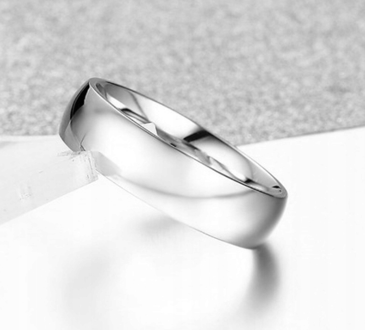 Obrączka pierścień sygnet srebrny klasyk stal 163 - zdjęcie 2