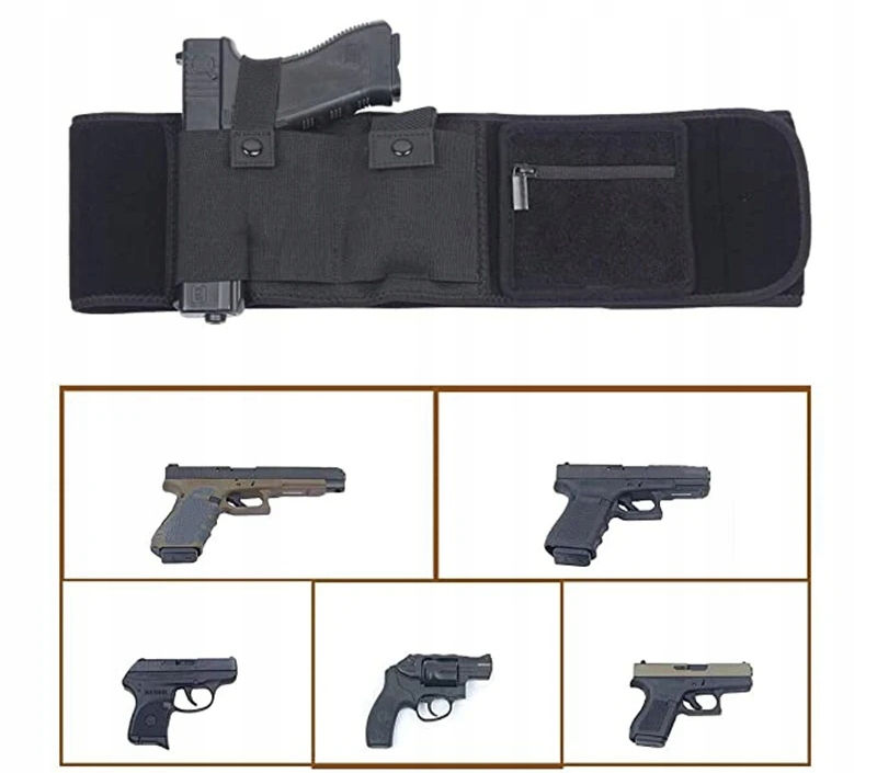 Kabura pas do 110cm na broń pistolet uniwersalny i magazynek mocny rzep - obrazek 3