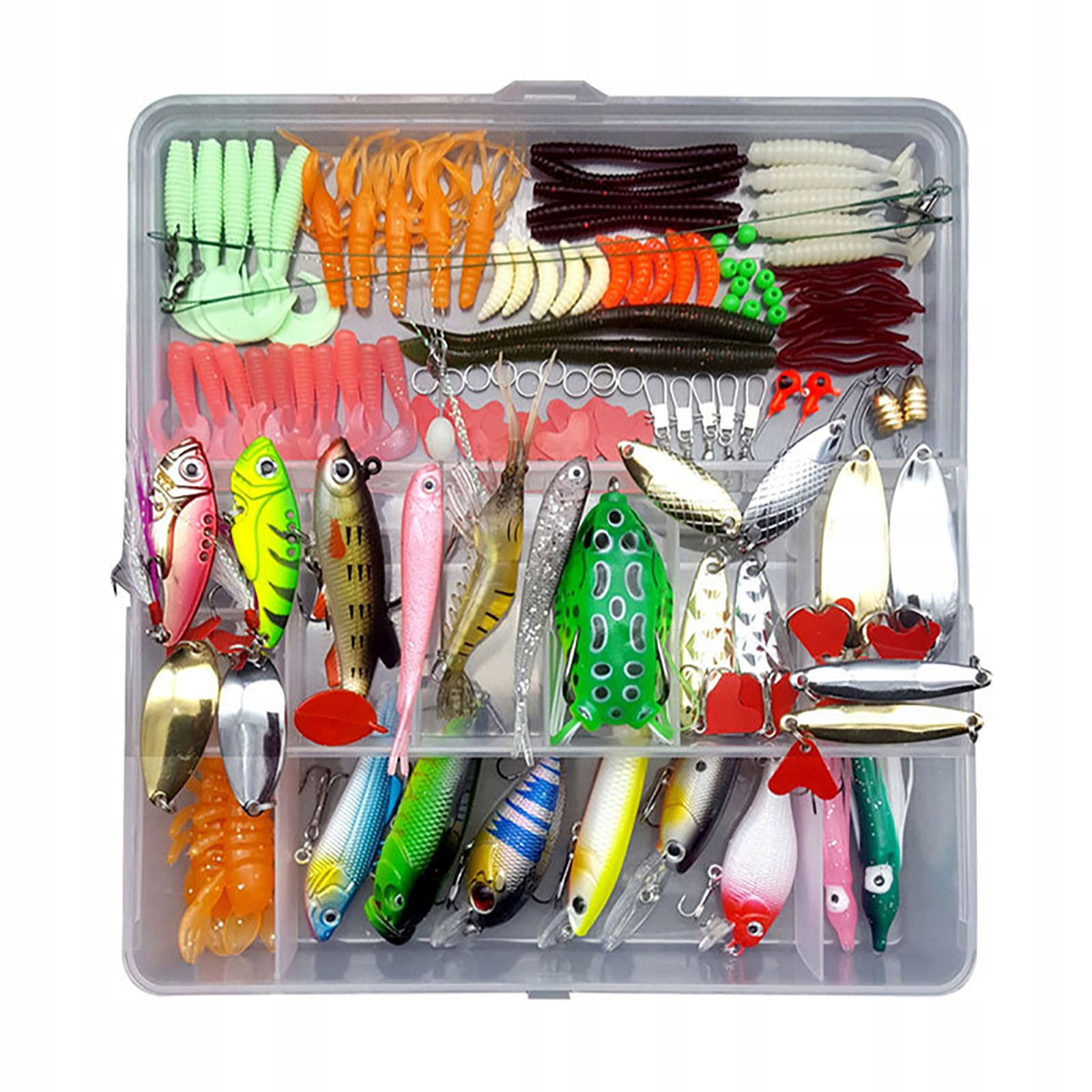 Zestaw woblerów akcesoriów na szczupaka sandacz okoń przynęty 122szt +pudło - obrazek 2