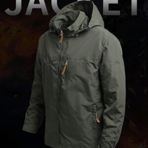 Kurtka męska przeciwdesczowa softshell khaki wodoodporna wiatrówka roz. xxl - miniatura 5
