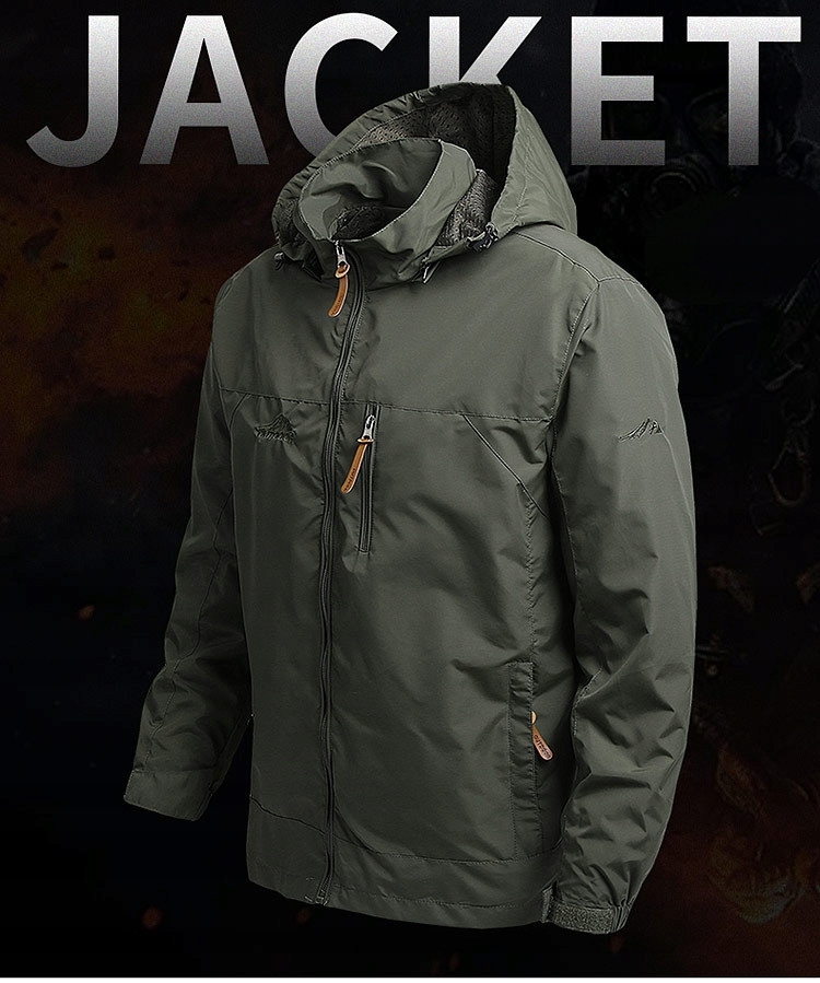 Kurtka męska przeciwdesczowa softshell khaki wodoodporna wiatrówka roz. 3xl - zdjęcie 5