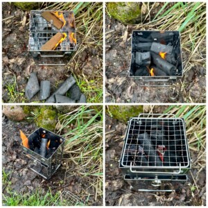 Kuchenka turystyczna składana do torby grill piecyk mały poręczny przenośny - miniatura 11