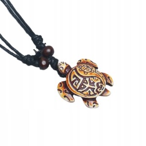 Naszyjnik żółw morski zawieszka surferska kite windsurfing rzemyk żółwik cb