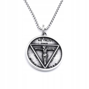 Naszyjnik srebrny łańcuszek in god we trust 323 - miniatura 2