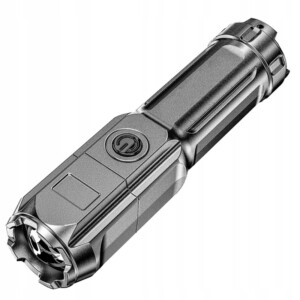 Latarka xpe 300m wodoszczelna usb abs militarna wytrzymała mocna 13cm 5w - miniatura 2