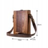 Torba drewniana listonoszka crossbody pudełko szkatułka retro ramię artysty - miniatura 16