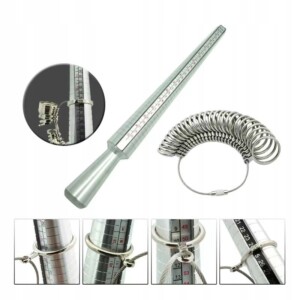 Miarka jubilerska do pierścionków metalowy zestaw miara - miniatura 6