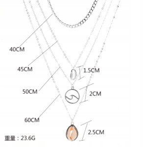 Naszyjnik choker celebrytka długa boho srebrny 27 - miniatura 3