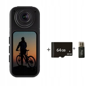 Kamera sportowa kompaktowa 2.7k ekran lcd 64gb uchwyt magnetyczny pov wifi - miniatura 2
