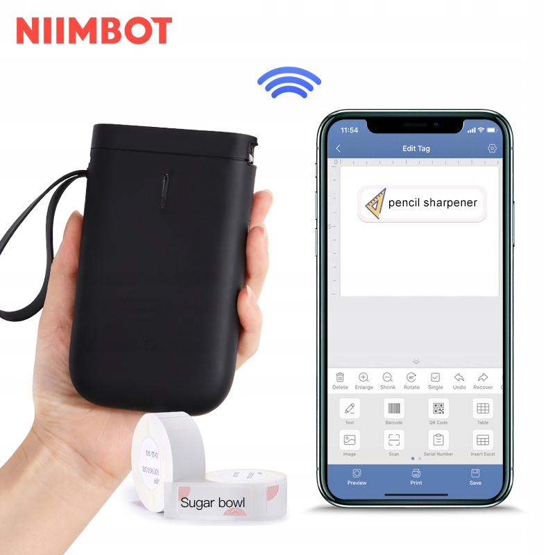 Niimbot drukarka termiczna naklejki bezprzewodowa - obrazek 13