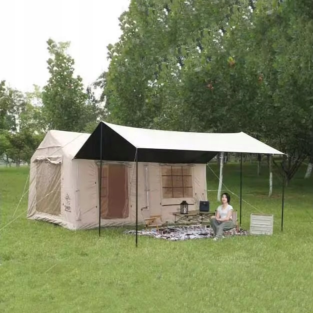 Duży namiot kempingowy pompowany 8-osób festiwalowy +daszek 12m2 400x300cm - zdjęcie 9