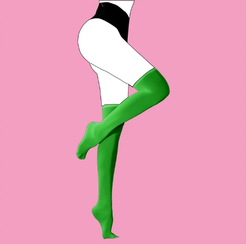 Pończochy świecące w ciemnośći zakolanówki samonośne damskie seksowne fluo - obrazek 6