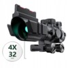 Luneta 4x32 kolimator celownik 3kolory kropki ar15 asg myśliwski światłowód - miniatura 12