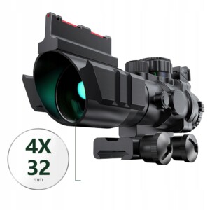 Luneta 4x32 kolimator celownik 3kolory kropki ar15 asg myśliwski światłowód - miniatura 12