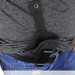 Kabura pistolet asg uniwersalna iwb zewnetrzno-wewnętrzna glock 9mm 38 357 - miniatura 9