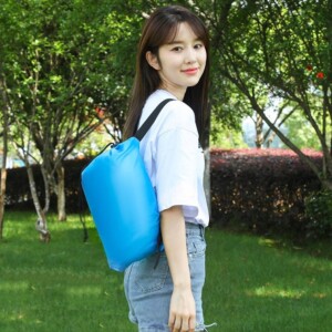 Duży materac bez pompowania lazy bag na plażę camping leżak xl 180 cm - miniatura 6