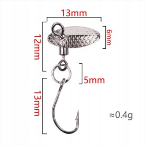 Mini błystka ziarenko blacha pstrąg okoń sandacz szczupak płoć 0.4 g 1.3 cm - miniatura 3