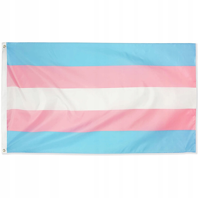 Flaga tęczowa lgbt duża 90x150cm traspłciowość f3